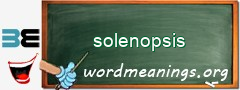 WordMeaning blackboard for solenopsis